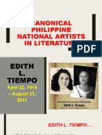 D. CANONICAL PHILIPPINE NATIONAL ARTISTS IN LITERATURE