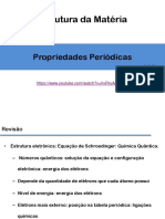 Estrutura Da Matéria: Propriedades Periódicas