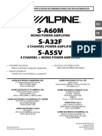 S-A60M S-A32F S-A55V: Mono Power Amplifier