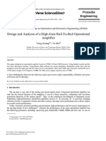 Design and Analysis of A High Gain Rail To Rail Operational Amplifier