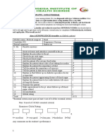 Diabetes Patient Check List