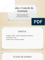 AULA 1 - Gestão e Controle Da Qualidade