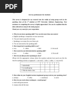 Survey Questionare For Students-1