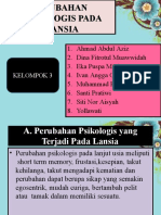 Perubahan Psikologis Pada Lansia Kel 3