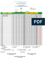 Grading Sheet