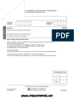 University of Cambridge International Examinations General Certificate of Education Advanced Level