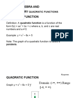 Lesson 8 Quadratic Function