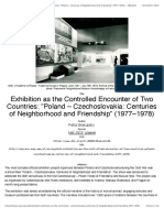 Exhibition As The Controlled Encounter of Two Countries: "Poland - Czechoslovakia: Centuries of Neighborhood and Friendship" (1977-1978)