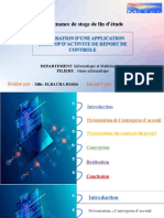 Soutenance de Stage de Fin D'étude: Realisation D'Une Application Desktop D'Activite de Report de Controle