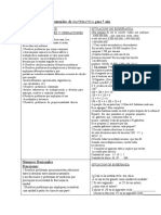 Contenidos de MATEMATICA para 5 Año