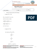 Calculus 2 - Midterm Quiz 1 AK