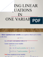 G7 Math Q2 - Week 9 - Solving Linear Equation