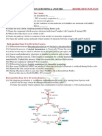 Kerala +1 Botany Focus Area Question Bank - Respiration in Plants