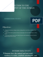 Lesson 7 The Human Person in Society Intersubjectivity