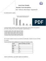 População e Teorias Demográficas 3º Ano (301 e 302) - Professora: Aline Santiago - Geografia/2017