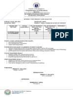 Oral - QUARTERLY TEST RESULT AND ANALYSIS