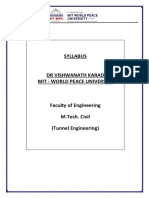 MTech Tunnel Engineering