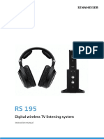 Sennheiser RS 195 Digital Wireless TV Listening System Instructions Manual EN