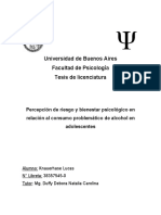 Universidad de Buenos Aires Facultad de Psicología Tesis de Licenciatura