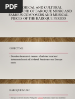 Lesson 3-Historical and Cultural Background of Baroque Music and