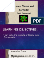 Chemical Names and Formulas: Ionic Compounds