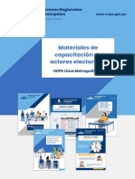 Materiales de Capacitación de Actores Electorales ODPE Lima Metropolitana