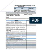 Lista de Cotejo de La Insercion, Mantenimiento y Retiro Del CVC