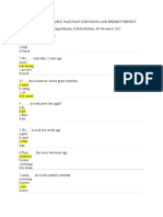 Latihan Soal Simple Past, Past Contoinous Tense