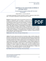 El Nuevo Rol Del Psicólogo en Un Cuerpo Técnico de Fútbol: El Psicólogo Táctico