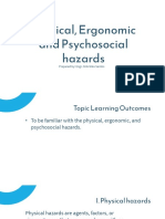 Physical, Ergonomic and Psychosocial Hazards