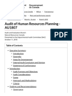 Audit of Human Resources Planning - AU1807