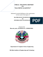 Training Report On Machine Learning