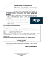 Declaracion Jurada de Convocatoria