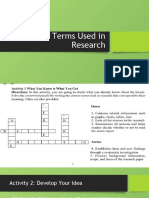 Technical Terms Used in Research