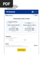 Itinerario de Viaje Ryanair