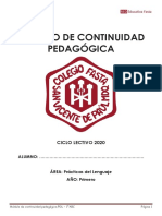 Módulo de Continuidad Pedagogica PDL 1°ABC