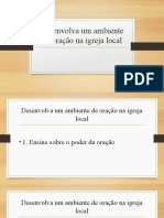 Desenvolva Um Ambiente de Oração Na Igreja Local