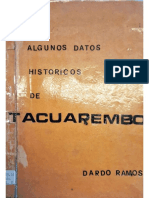 ALGUNOS DATOS HISTORICOS DE TACUAREMBO Dardo Ramos 1982