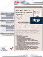 MATLAB I Simulink. Poradnik Użytkownika. Wydanie II