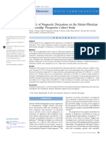 14.impact of Prognostic Discussions On The Patient-Physician Relationship Prospective Cohort Study