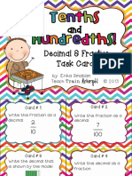 Decimal & Fraction Task Cards: by Erika Smatlan Teach Train Triumph! © 2013