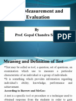 Test Measurement and Evaluation Unit I