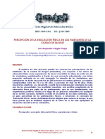 Percepción de La Educación Física en Los Habitantes de La Ciudad de Ibagué