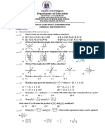 First Quarterly Exam Gen Math