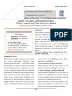 SIMULATION AND DESIGN FOR PROCESS TO CONVERT PLASTIC WASTE TO Liquid Fuel Using Aspen Hysys Program