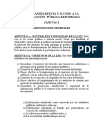 Ley de Transparencia y Acceso A La Informacion Publica