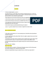 Gravitation Numerical Practice Set