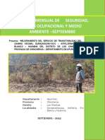 Informe Mensual Sooma Septiembre Duraznochayocc