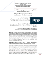 Mulherismo Africana - Proposta Enquanto Equilíbrio Vital A Comunidade Preta