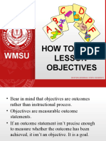 How To Write Lesson Objectives